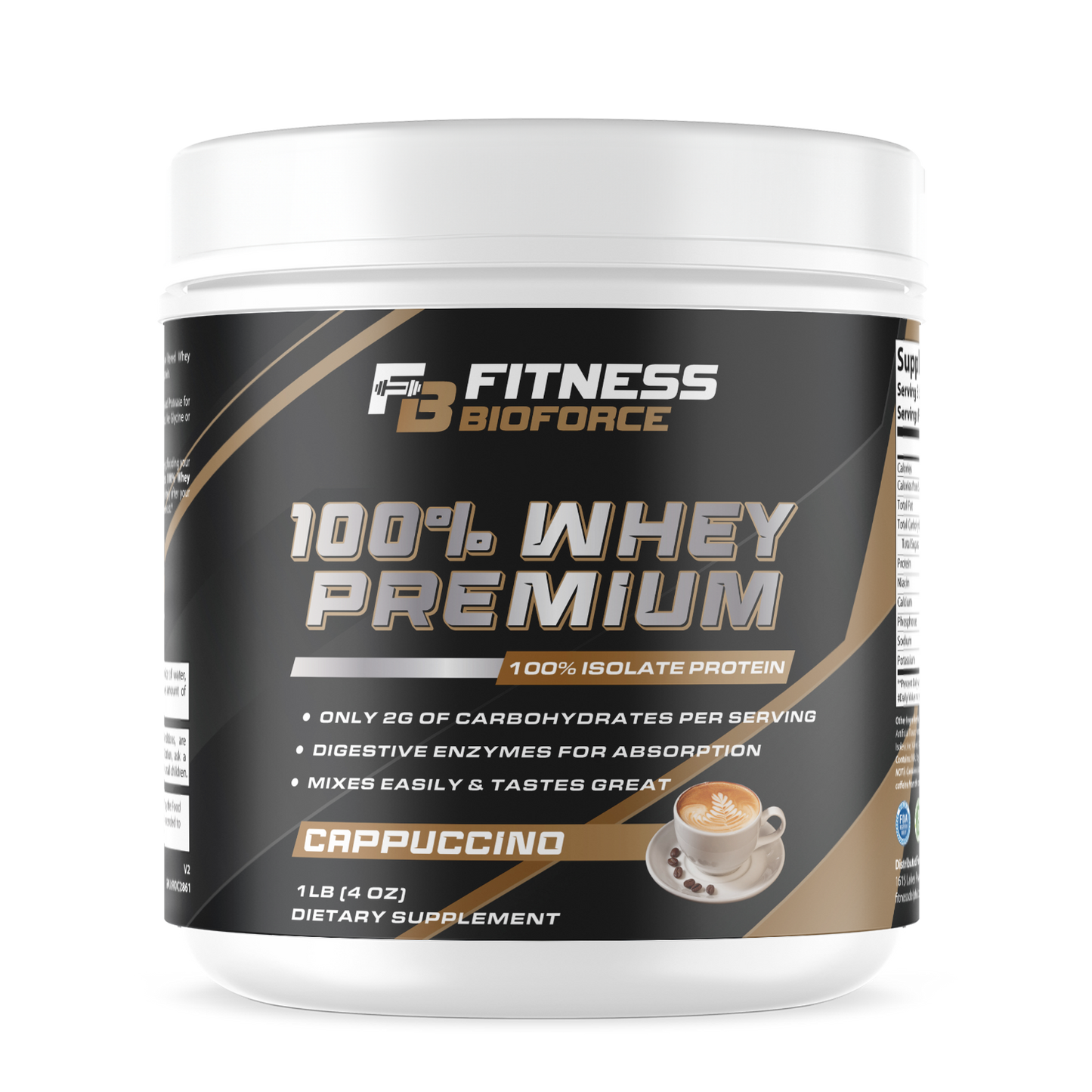 1lb 100% Whey Armor Isolate Protein Cappuccino
