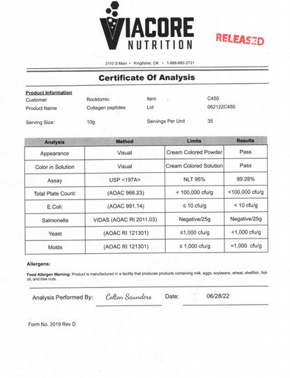 Collagen Peptides - Hydrolyzed Type 1 & 3 Grass Fed