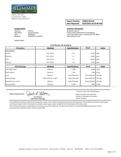 Ultimate Power Creatine - Unflavored